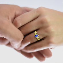 Load image into Gallery viewer, Exquisite Tanzanite Gemstone and Diamonds Ring in 14K Yellow Gold