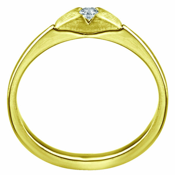 0.06 Carat Exquisite and Charming Round Diamond Ring in 14K Yellow Gold