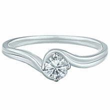 Load image into Gallery viewer, 0.25 Carat Solitaire Twisted Diamond Rings in 14K White Gold