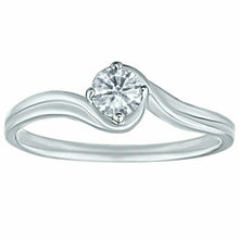 Load image into Gallery viewer, 0.25 Carat Solitaire Twisted Diamond Rings in 14K White Gold