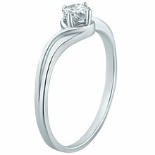 Load image into Gallery viewer, 0.25 Carat Solitaire Twisted Diamond Rings in 14K White Gold