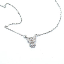 Load image into Gallery viewer, Minimalist Delicate diamond beautiful women necklace 18k white gold and chain