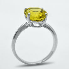 Load image into Gallery viewer, Oval Cut Green Topaz Engagement ring Sterling Silver, August Birthstone Jewelry