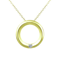 Load image into Gallery viewer, Circle of Love Diamond Pendant in 14K Yellow Gold