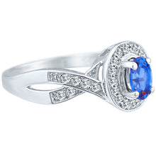 Load image into Gallery viewer, Exquisite Tanzanite and Diamond Engagement Ring in 14K White Gold